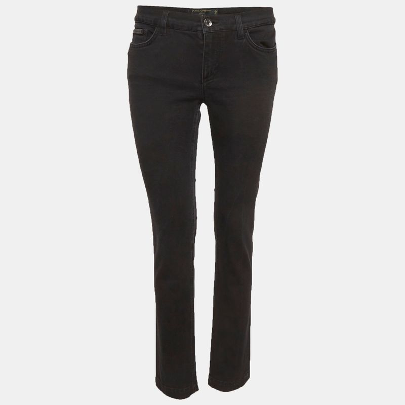 Dolce & Gabbana Black Denim Straight Fit Jeans M/Waist 31"